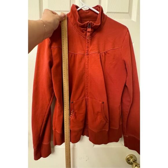Lole Deep Red Pocket Stitching Full Zip Up Sweatshirt Jacket Women's XL - Picture 7 of 10